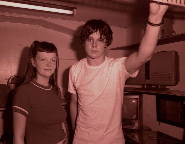 2001 Photo of Jack and Meg White taken during their first tour of Japan. The White Stripes may be Jack White's most well known band, but it was not his first.