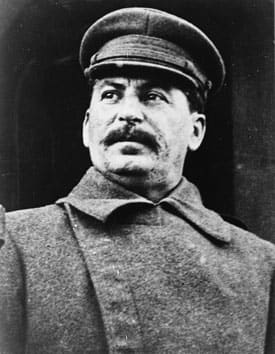 Joseph Stalin, leader of the Soviet Union following Lenin's death in 1924 up until his own death in 1953. Orthodox historians view Stalin as an aggressive expansionist who aspired to spread world communism.