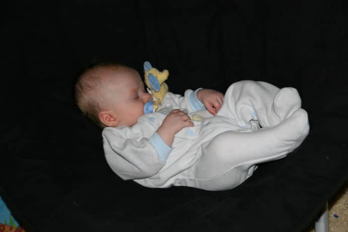Infants will spend as much as 50% of their total sleep time in REM sleep. REM sleep declines to approximately 20% by adulthood.