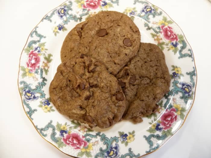My double chocolate chip cookies using a Krusteaz mix as a base. Easy to make in just 20 minutes!