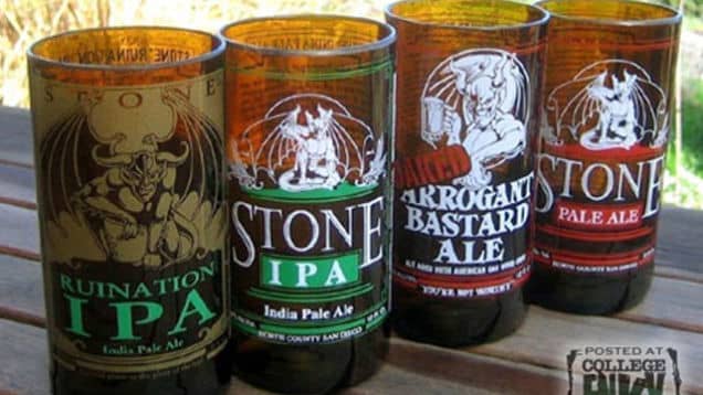 Make glasses out of bottles! These will be the talk of the party—that is, until uncle Bill starts taking his clothes off again.
