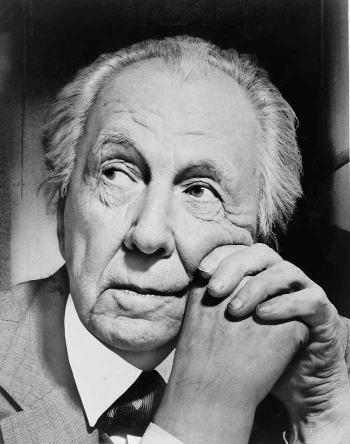 Portrait photograph of Frank Lloyd Wright, 1954. (New York World-Telegram and the Sun staff photographer: Al Ravenna.)