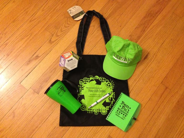 Promotional products can include imprinted bags, calendars, notepads, mugs, hats, pens and so much more!