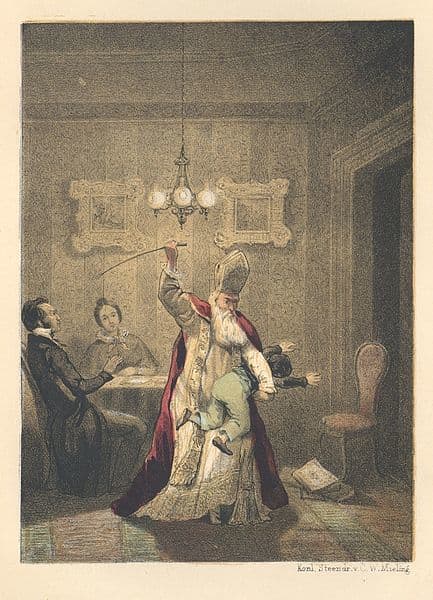 "Sint Nikolaas Vertellingen Voor de Jeugd" C. vanSchaick (1849) If even Santa Claus takes a switch to a naughty child, can spanking be that bad?