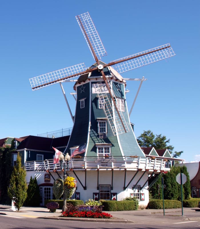 The Lynden Windmill Bed and Breakfast. You can book a room here. It is especially pretty during the Tulip Festival in April.