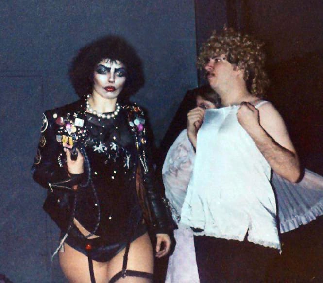 The original Rocky Horror riffers, Dori Hartley and Sal Piro at the Waverly Theatre in New York in 1977.