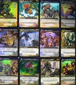 Loot cards from WoW TCG.