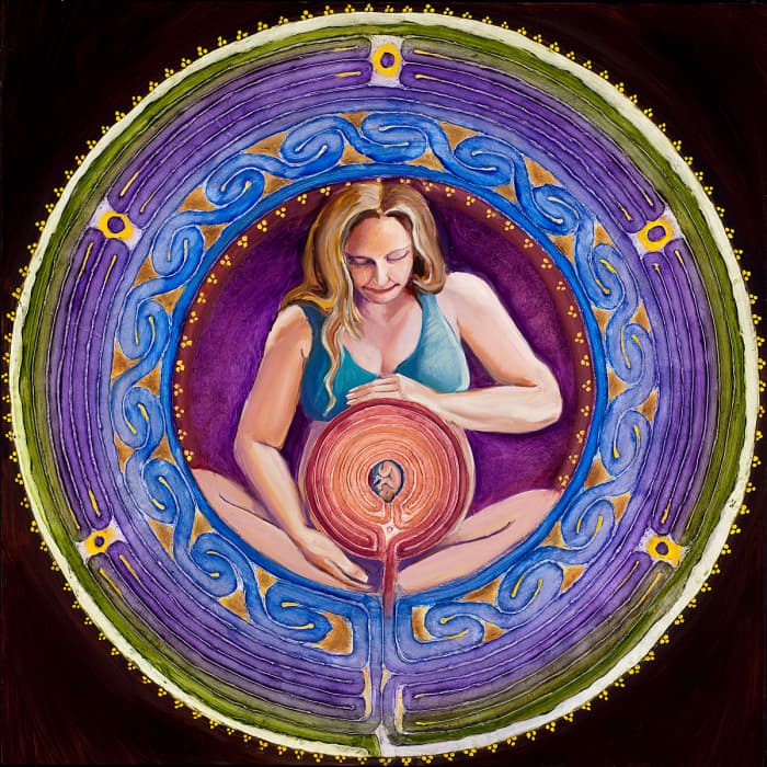 Amy Swagman, Certified Labor Doula (CLD) and fine artist, gave this author permission to use her labyrinth photo.