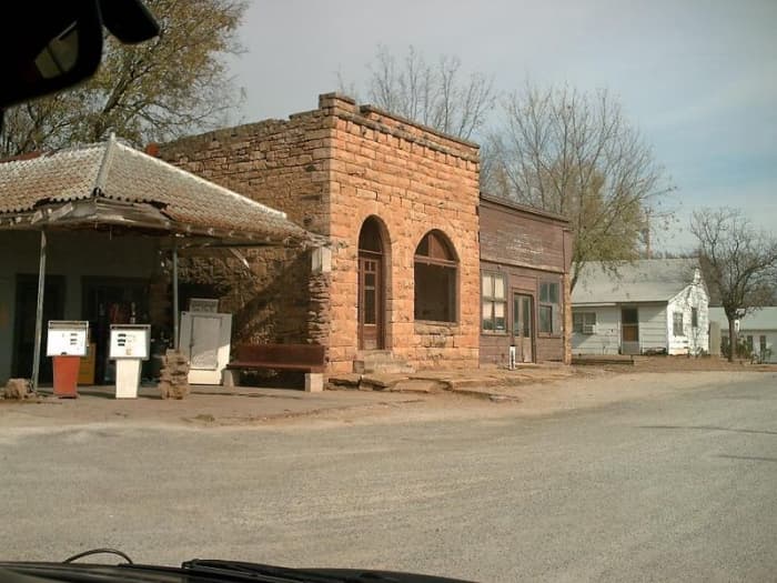 Some day all our towns and cities will resemble abandoned settlements like the one featured here (Blackburn, Oklahoma)