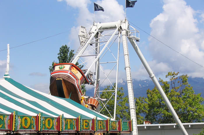 This is the Pirate ride at the Playland amusement park. Playland is always part of the fair at the PNE.
