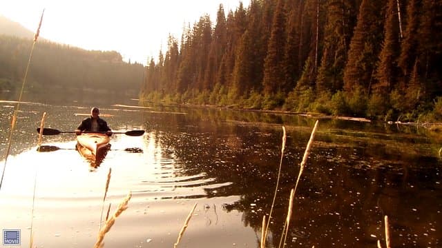 Hold the paddle with hands about shoulder width apart. The long part of the blade goes on top.