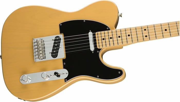a Fender Telecaster está no topo da lista das melhores guitarras para música country.