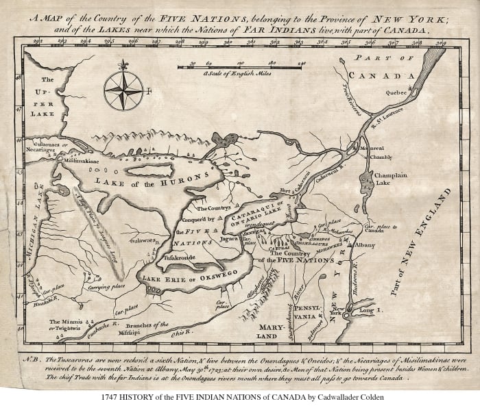 The image above shows the Native America nations within the great lakes region around Buffalo.
