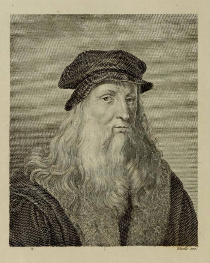 Portrait in the third page of Carlo de Blasis Book "Studi intorno all'arte e al genio di Leonardo da Vinci" published in 1872