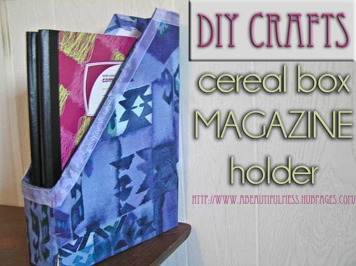 DIY Crafts Cereal Box Magazine Holder