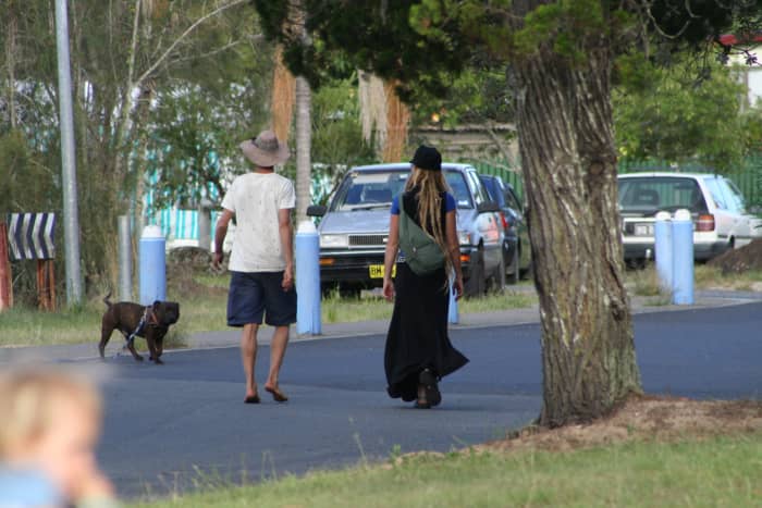 Wear a hat. Bare feet or dreadlocks, makes no difference. A hat goes with everything in Byron Bay. :)