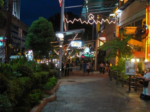 A stroll along Bukit Bintang at night is a great way to see the sights. You'll find you can shop till late in the "golden triangle" of Kuala Lumpur.