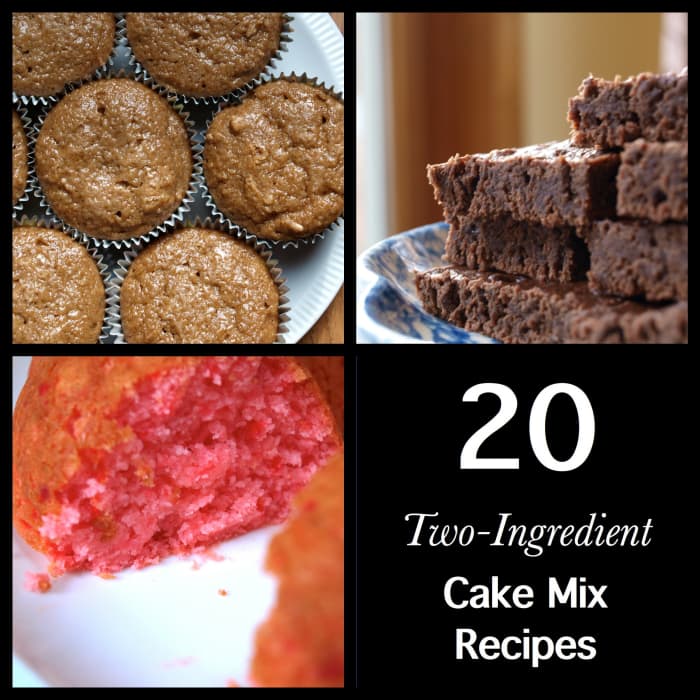 Just one box of cake mix and one additional ingredient is all you need to make these delicious cakes, muffins, and brownies.