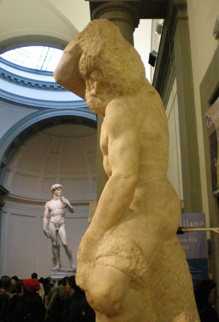 Queues for sights such as Michelangelo's David can prove ridiculously long (c) A Harrison