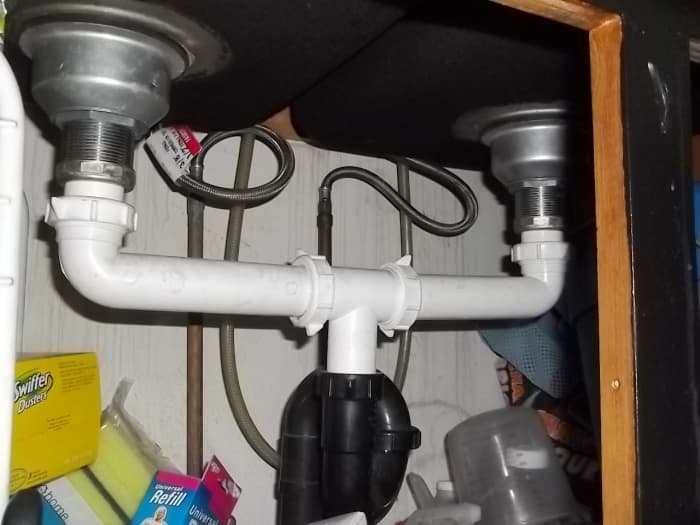 kitchen sink double drains to one