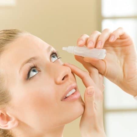 Dry eyes may require lubrication from over-the-counter eye drops. Your doctor may order prescription Restasis.