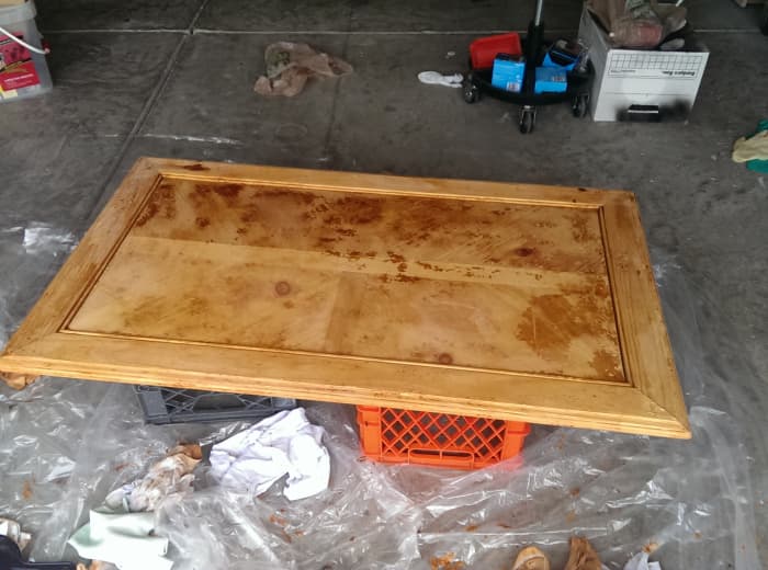 here it is completely done after the afterwash. Still some splotches - gonna get those out with sanding.