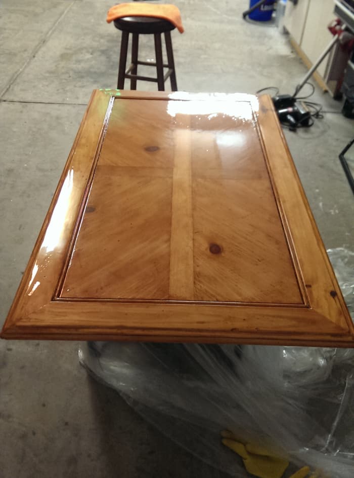 lettin' the shiny stuff dry! --- I got semigloss so once it's dry it won't be so shiny!