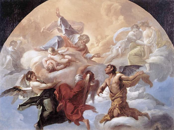 Satan before the Lord by Corrado Giaquinto, circa 1750