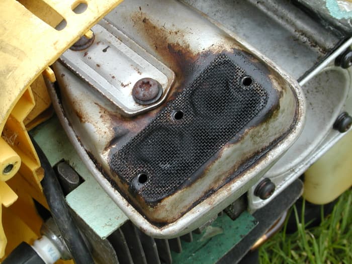 Spark arrestor screen.