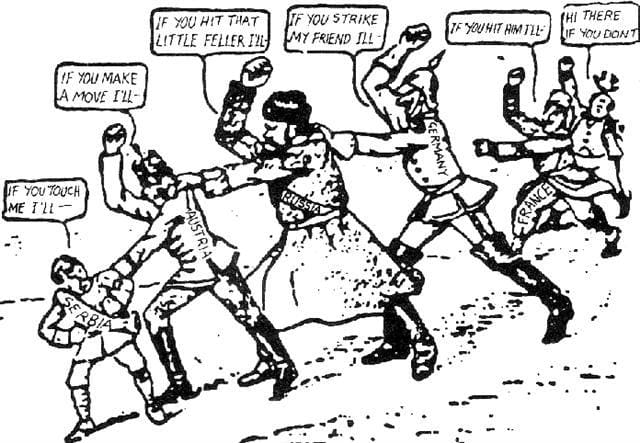 "If Austria attacks Serbia, Russia will fall upon Austria, Germany upon Russia, and France and England upon Germany."