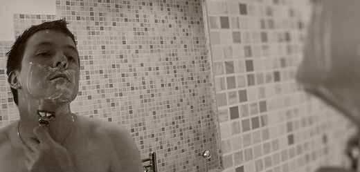 Man Shaving Face