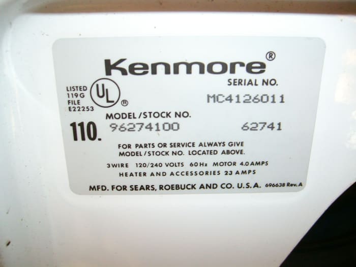 How To Identify The Manufacturer Of Your Kenmore Appliance - Dengarden ...