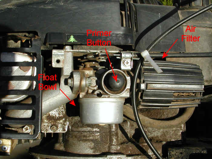 Carburetor on a Tecumseh 5 HP engine.