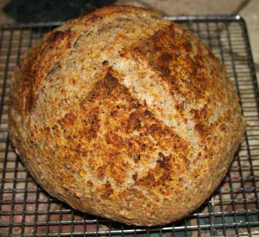Artisan Red Fife Sourdough just out of the oven! My daughter introduced me to Red Fife Sourdough and was the lucky recipient of this loaf.