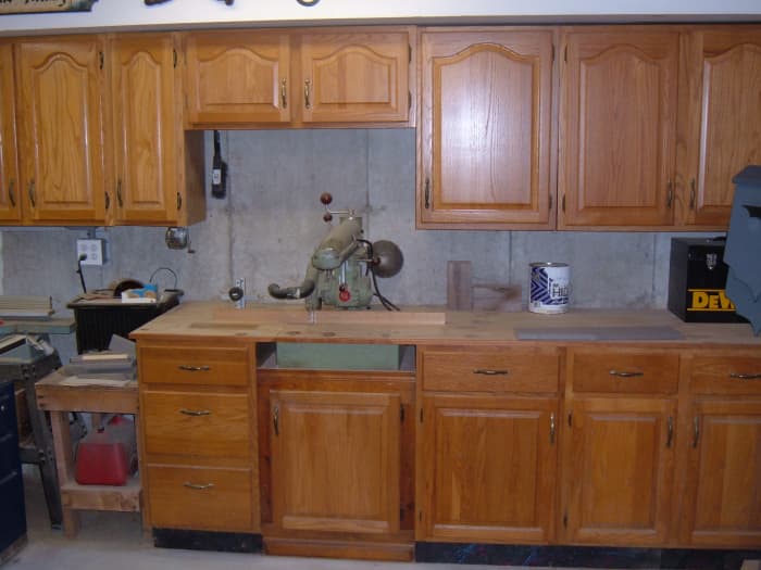 My Woodshop Storage Ideas: Recycling Kitchen Cabinets Into Garage ...