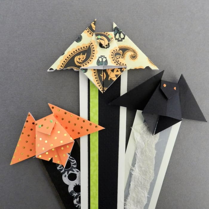 origami bat bookmark