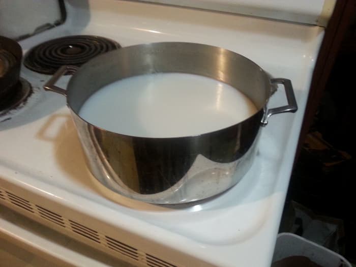 Laundry butter as it appears after sitting at room temperature for about 8 hours. It is now fully gelled.