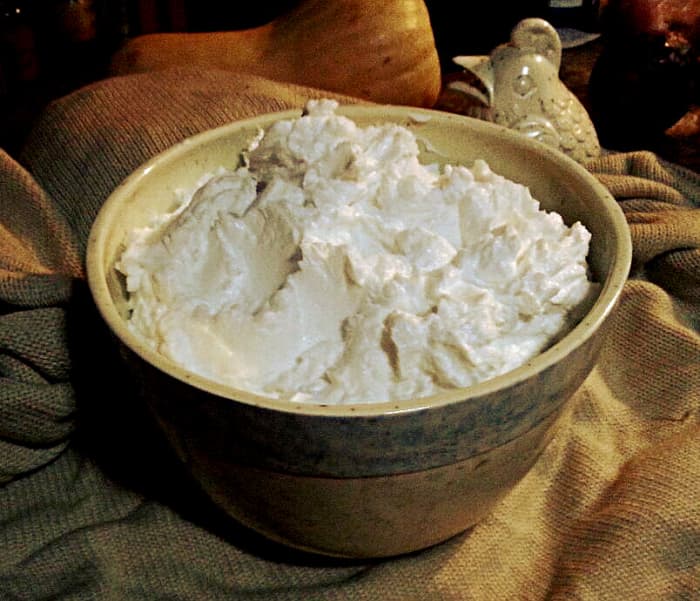 This is a "glamour shot" of my laundry butter. It will actually be stored in a 4-pound plastic lard bucket.