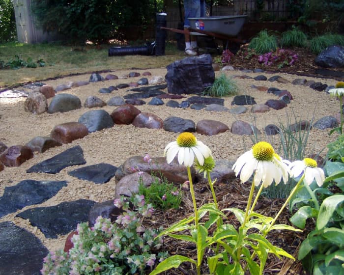 Labyrinth made with natural rock