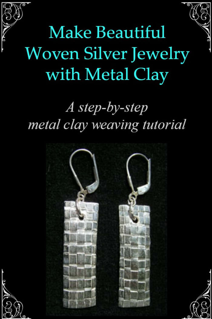 Learn to make beautiful woven metal jewelry by weaving metal clay strips cut from thin, flexible sheet clay in this illustrated step-by-step tutorial.