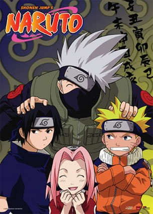 Sasuke, Kakashi, Sakura, and Naruto from "Naruto"