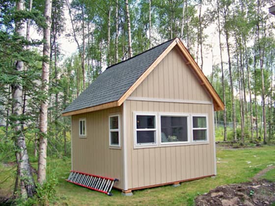 Gable sheds work well with most climates and house styles, and they give you an abundance of space within the roof rafters.