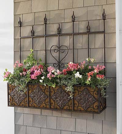 Wrought Iron Wall Box—an ideal solution for a wall that has no windows, but needs a bit of decoration!