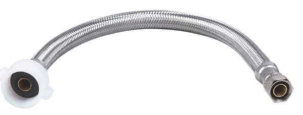 This steel mesh water supply tube is also known as a "burst proof" supply by plumbers that tend to be a little dramatic.