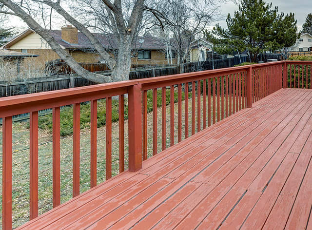 Depending on the height of your deck above the ground, railings may be a required addition. Some jurisdictions may require them regardless of height.