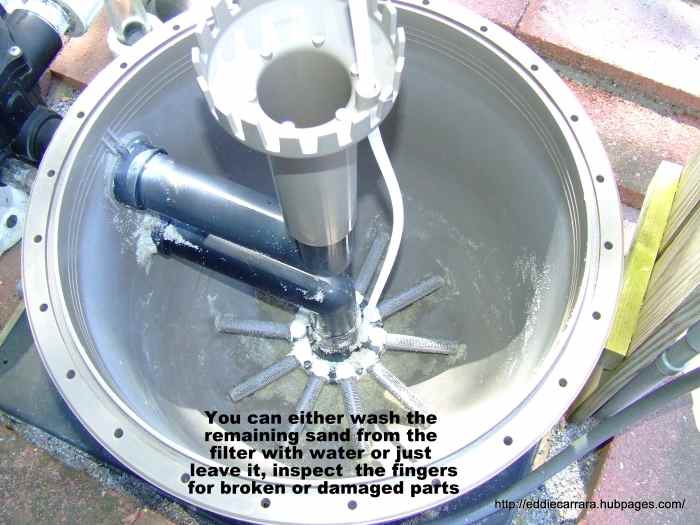 Remove the remaining sand with a shop vacuum.