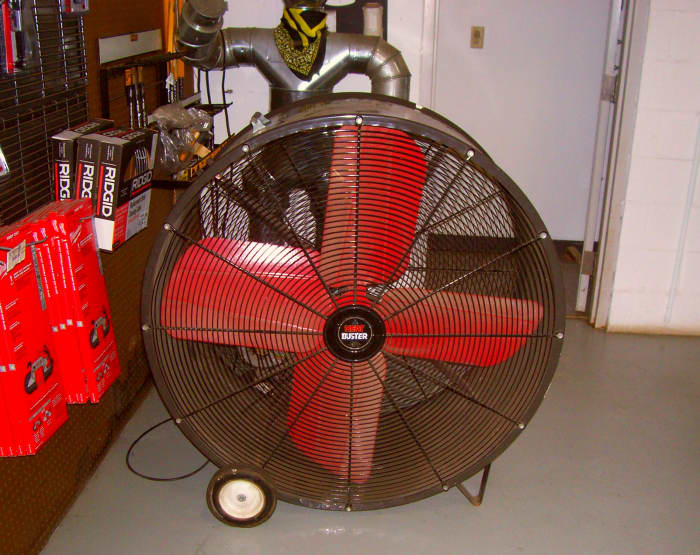 You could always use one of these. It will cool down just about any room. Just be sure to bolt everything down and hold on to your young.