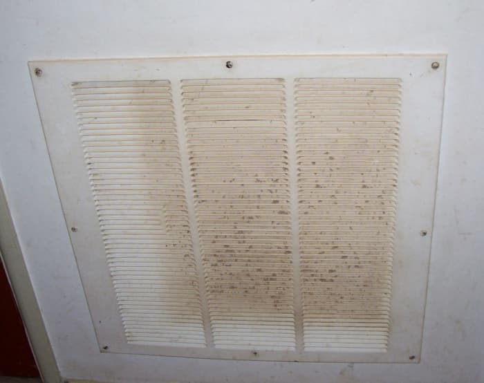 This is a large return air grill because this house's HVAC design was improper when it was built and is the only one in the home thus, it must draw all the air the furnace requires through one hole.
