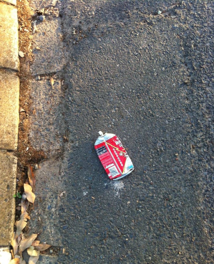 Be aware of litter outside your house. It may serve a purpose other than pollution.