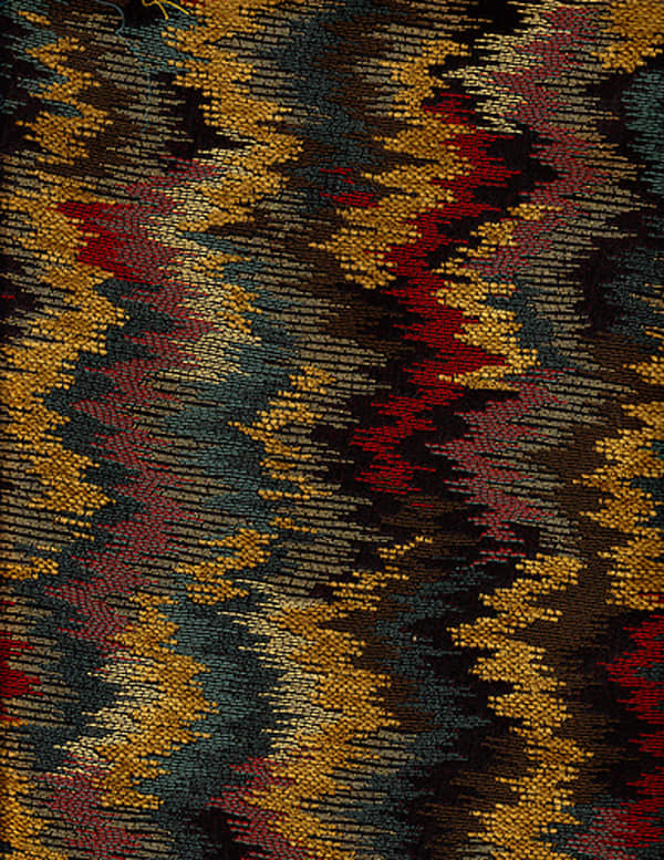 The rich, natural colors of this flame stitch chenille would be perfect for throw pillow or an upholstered chair.